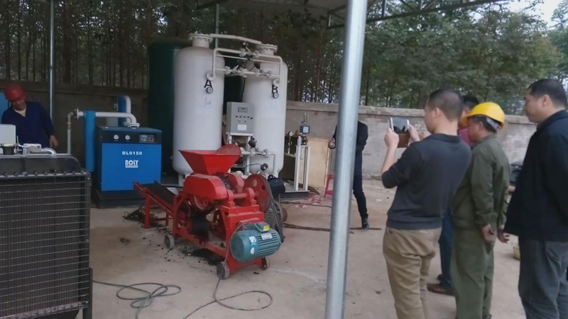 中海發(fā)秸稈氣發(fā)電機(jī)組試運(yùn)行現(xiàn)場